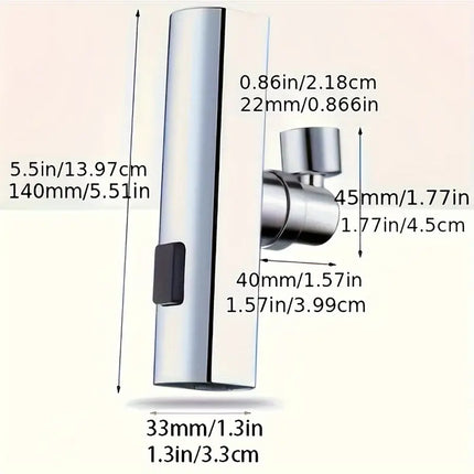 Rubinetto da Cucina 3 in 1 Con 3 Modalità di spruzzo e rotazione a 360° - AntiSpruzzo, Facile Installazione, Ideale per lavello