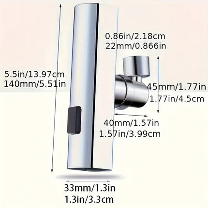 Rubinetto da Cucina 3 in 1 Con 3 Modalità di spruzzo e rotazione a 360° - AntiSpruzzo, Facile Installazione, Ideale per lavello