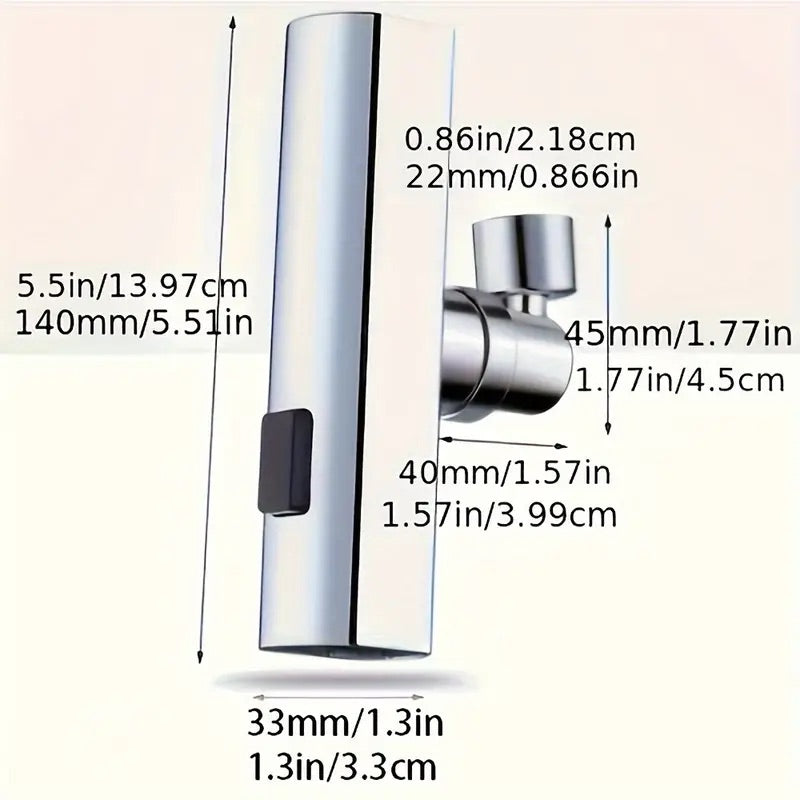 Rubinetto da Cucina 3 in 1 Con 3 Modalità di spruzzo e rotazione a 360° - AntiSpruzzo, Facile Installazione, Ideale per lavello