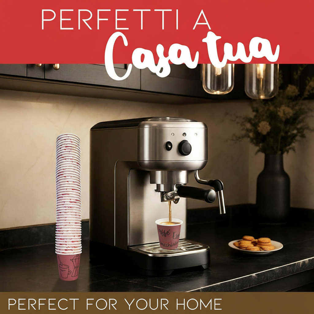 1000 Bicchieri Carta Caffè 75 ml (2.5 oz) – Bicchierini Espresso Monouso Resistenti al Calore, Ideali per Ufficio, Casa, Bar e Distributori Automatici, Bicchieri Caffè Usa e Getta per Bevande Calde