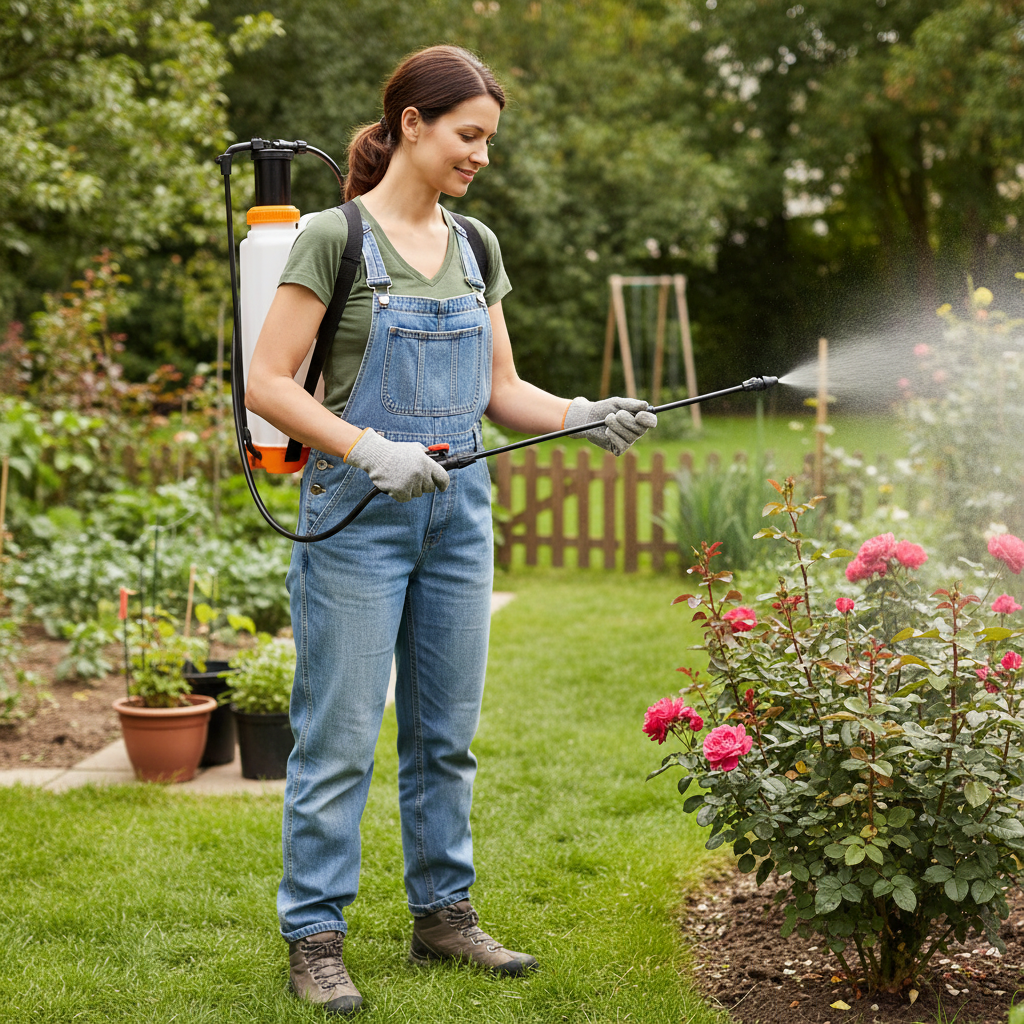 Pompa a Pressione a Spalla 16L con Lancia e Ugelli Intercambiabili – Irroratore Manuale per Giardino, Orto e Disinfestazione – Spruzzatore per Piante, Fiori e Trattamenti