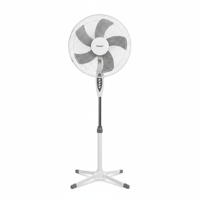 Ventilatore a Piantana 40 cm con 3 Velocità – Altezza Regolabile e Oscillazione – Ventola Silenziosa per Casa, Ufficio e Camera da Letto