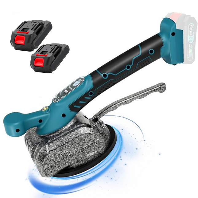 Piastrellatrice per piastrelle, Piastrella macchina Vibratori Piastrelle 100 kg, Vibratori Piastrelle con 2 batterie, Piastrellatrice Elettrica per Piastrelle 5 Velocità Regolabili Con ventose 160mm