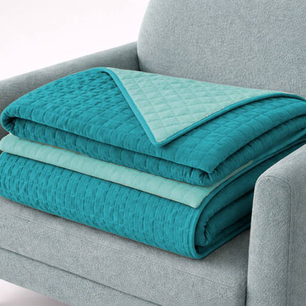 Copriletto Trapuntato Matrimoniale 260x270 cm Capri Double Face – Copriletto Estivo Reversibile Made in Italy, Leggero e Morbido per Letto Matrimoniale