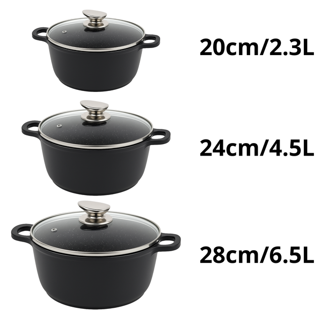 Set di Pentole 22 Pezzi Antiaderenti con Bistecchiera Batteria di Pentole e Padelle con Coperchi in Vetro, Manici Removibili, Mestoli e Accessori in Silicone Per Tutti i Piani di Cottura, Induzione