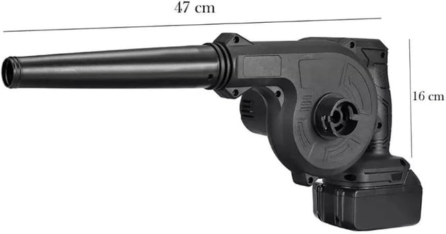 Soffiatore a Batteria 42V con 2 Batterie 4000 mAh e Caricatore | Mini Soffiatore Aspiratore Foglie 2 in 1, Velocità fino a 126 km/h, Portatile per Giardino, Garage e Auto