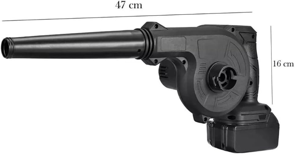 Soffiatore a Batteria 42V con 2 Batterie 4000 mAh e Caricatore | Mini Soffiatore Aspiratore Foglie 2 in 1, Velocità fino a 126 km/h, Portatile per Giardino, Garage e Auto