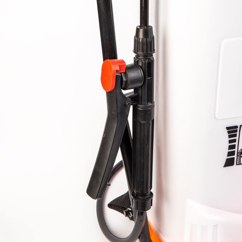 Pompa a Pressione a Spalla 16L con Lancia e Ugelli Intercambiabili – Irroratore Manuale per Giardino, Orto e Disinfestazione – Spruzzatore per Piante, Fiori e Trattamenti