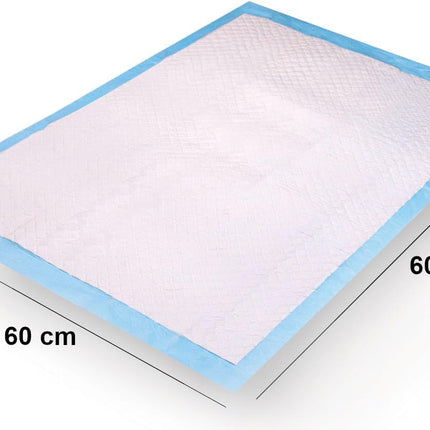 Traversine Cani 60x60 cm - 100 Pezzi - 5 Strati Super Assorbenti Senza Perdite - Tecnologia Gel, Asciugatura Rapida, Inodore - Per Cuccioli e Cani Anziani, Utilizzabili in Casa o Auto
