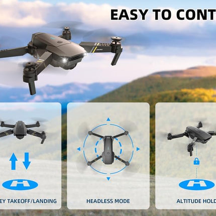 Drone 998 PRO Pieghevole con Telecamera Telecomando FPV Wi Fi APP per Principianti e Ragazzi