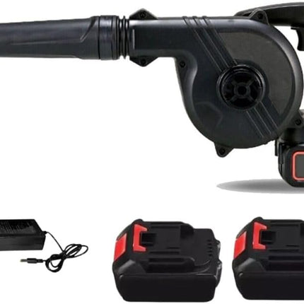 Soffiatore a Batteria 42V con 2 Batterie 4000 mAh e Caricatore | Mini Soffiatore Aspiratore Foglie 2 in 1, Velocità fino a 126 km/h, Portatile per Giardino, Garage e Auto