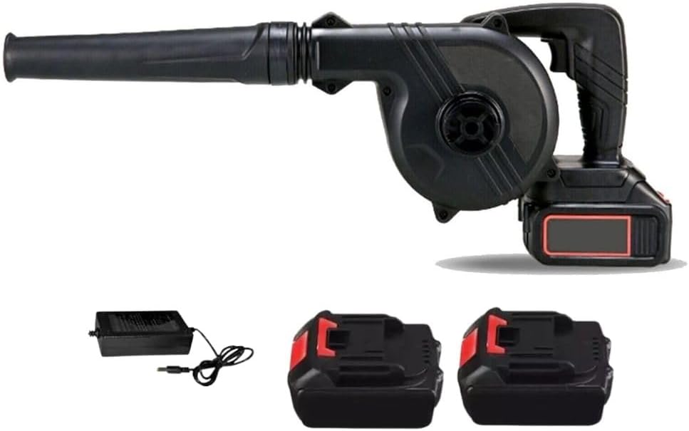 Soffiatore a Batteria 42V con 2 Batterie 4000 mAh e Caricatore | Mini Soffiatore Aspiratore Foglie 2 in 1, Velocità fino a 126 km/h, Portatile per Giardino, Garage e Auto