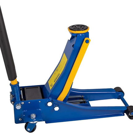 Cric Sollevatore idraulico carrello professionale 4t ruote bidirezionali a cuscinetto, crick martinetto cric Auto Idraulico assetto super ribassato professionale per veicoli doppio pistone