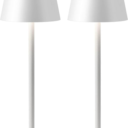 Lampada da Tavolo LED Ricaricabile Senza Fili – Dimmerabile Touch, 2400mAh, 3 Tonalità (2700K-6000K), Design Moderno per Interno ed Esterno, Camera da Letto, Soggiorno, Giardino, IP54