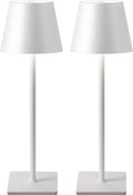 Lampada da Tavolo LED Ricaricabile Senza Fili – Dimmerabile Touch, 2400mAh, 3 Tonalità (2700K-6000K), Design Moderno per Interno ed Esterno, Camera da Letto, Soggiorno, Giardino, IP54