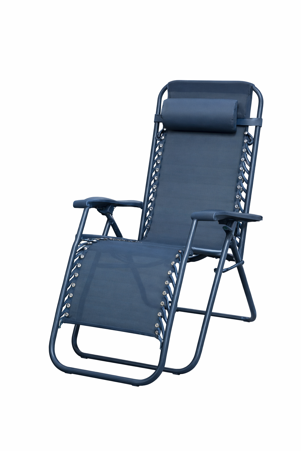 Set 2 Sdraio Relax Zero Gravity Pieghevoli con Cuscino – Poltrone Reclinabili da Giardino, Balcone e Piscina, Struttura in Acciaio, Tessuto Traspirante