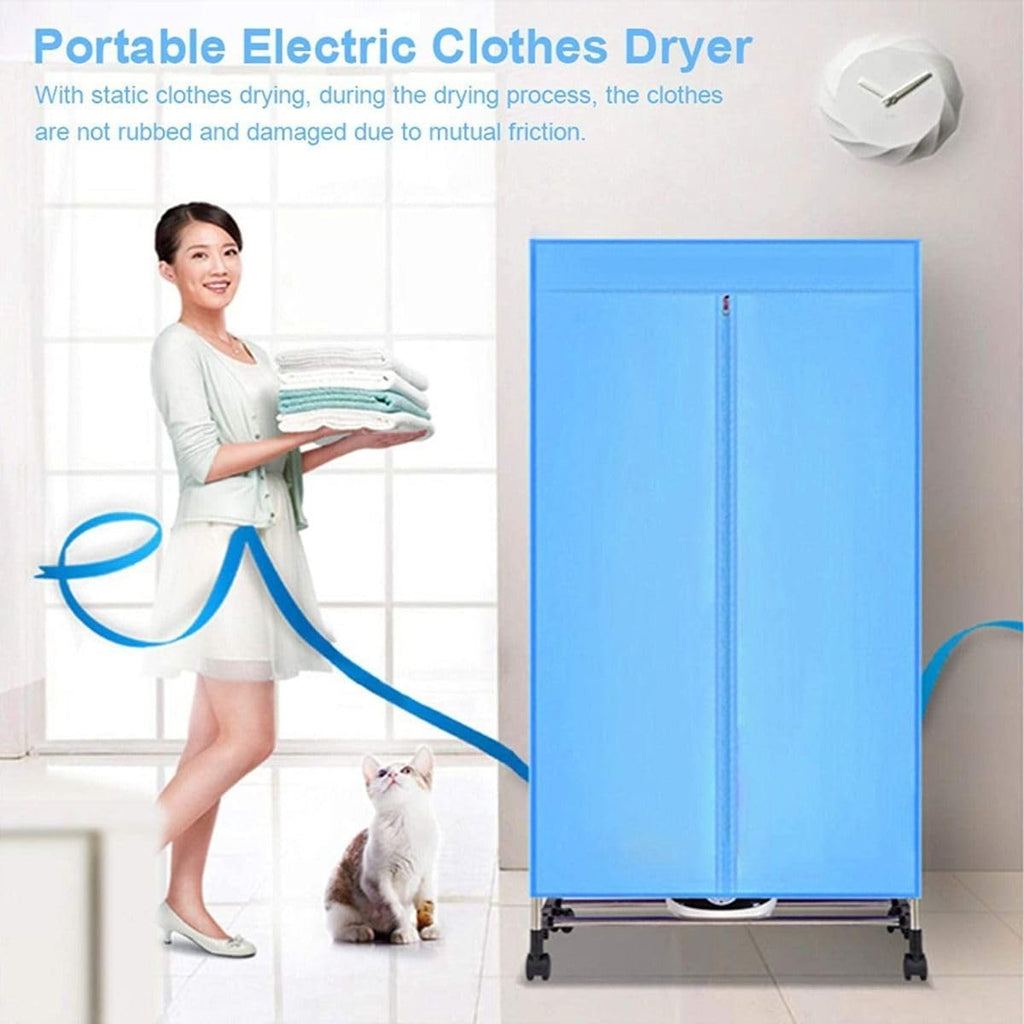 Asciugabiancheria Elettrico Portatile 1500W – Armadio Asciuga Vestiti con Timer fino a 240 Min, 150x70x45 cm, 220-240V 50Hz