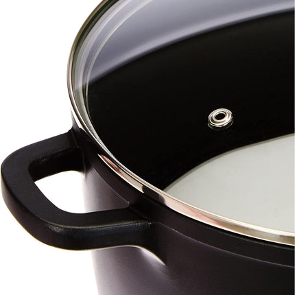 Pentola Tegame Royalty Line in Alluminio con Rivestimento Antiaderente Teflon, Coperchio in Vetro e Acciaio Inox – Adatta a Induzione, Gas, Elettrico, Ceramica e Alogeno