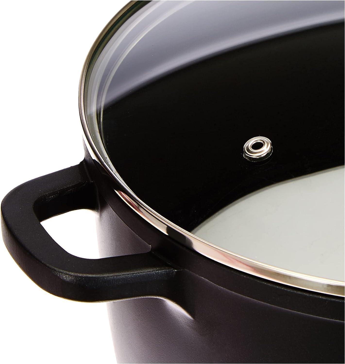 Pentola Tegame Royalty Line in Alluminio con Rivestimento Antiaderente Teflon, Coperchio in Vetro e Acciaio Inox – Adatta a Induzione, Gas, Elettrico, Ceramica e Alogeno