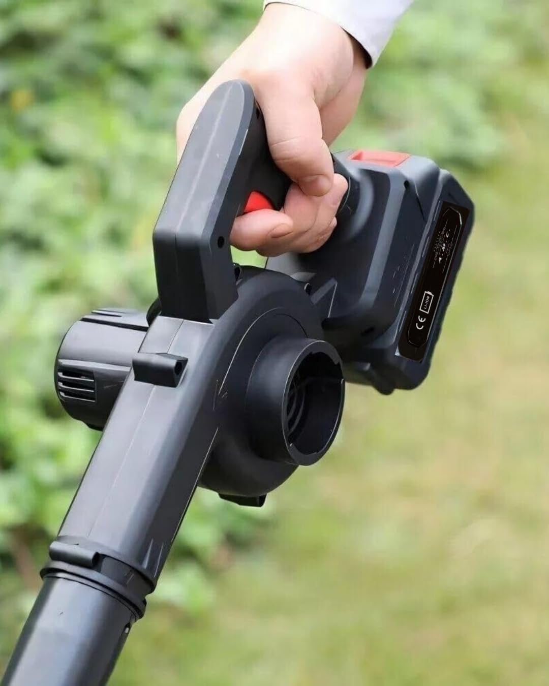 Soffiatore a Batteria 42V con 2 Batterie 4000 mAh e Caricatore | Mini Soffiatore Aspiratore Foglie 2 in 1, Velocità fino a 126 km/h, Portatile per Giardino, Garage e Auto