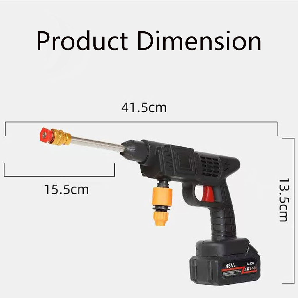 Idropulitrice con 2 Batterie, Idropulitrice Portatile Professionale con Cassetta Degli Attrezzi per Auto, Terrazza e Giardino di Pavimenti e Esterni