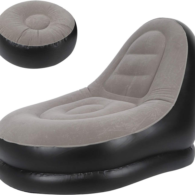 Poltrona gonfiabile per il tempo libero Poltrona moderna con poltrona gonfiabile ottomana Set di divani pigri ad aria adatta alla pelle Divano reclinabile pieghevole Sedia per soggiorno Balcone