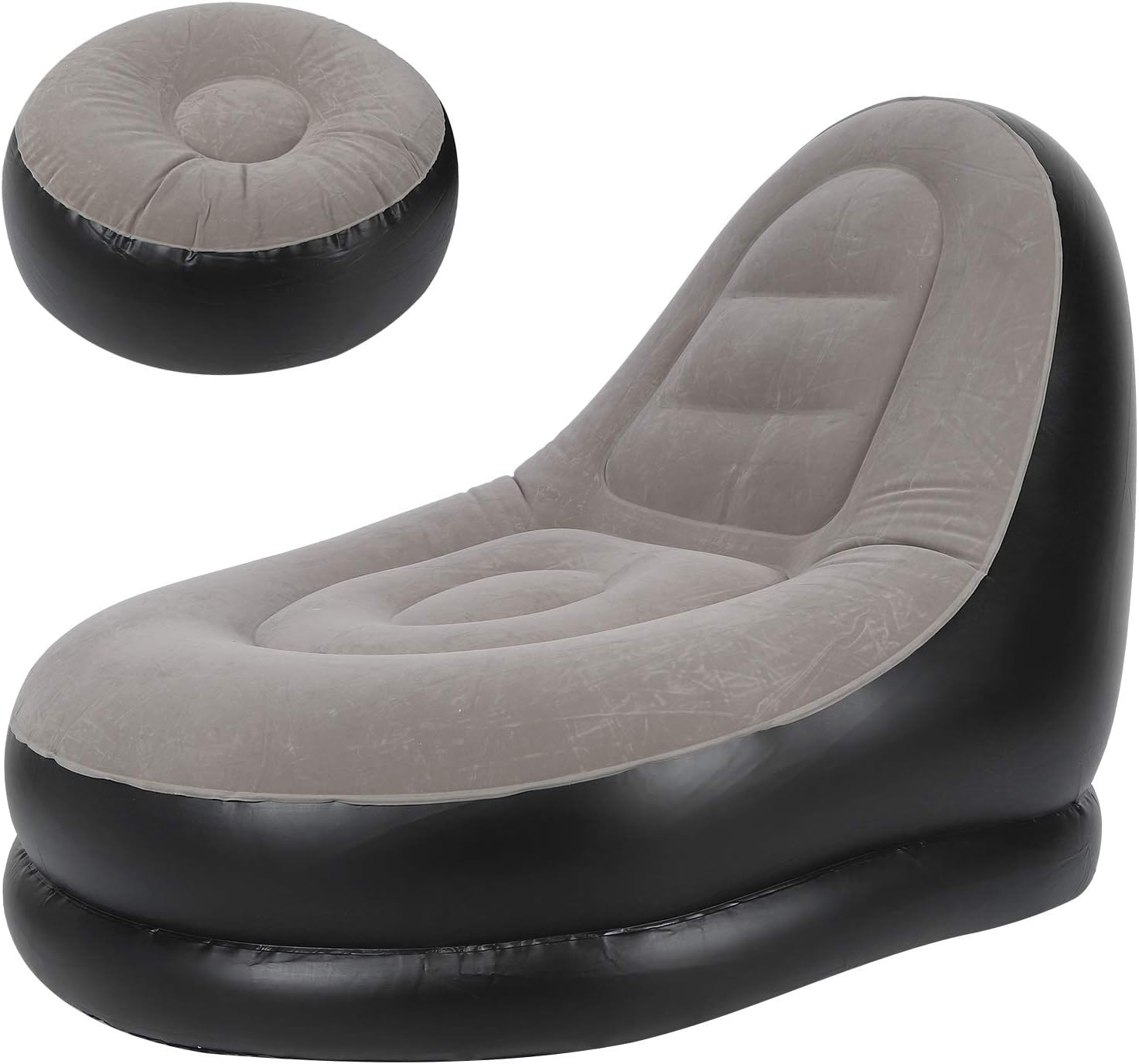 Poltrona gonfiabile per il tempo libero Poltrona moderna con poltrona gonfiabile ottomana Set di divani pigri ad aria adatta alla pelle Divano reclinabile pieghevole Sedia per soggiorno Balcone