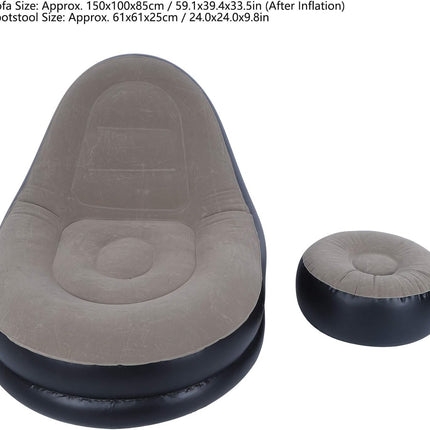 Poltrona gonfiabile per il tempo libero Poltrona moderna con poltrona gonfiabile ottomana Set di divani pigri ad aria adatta alla pelle Divano reclinabile pieghevole Sedia per soggiorno Balcone