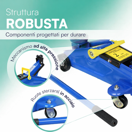 Cric Sollevatore idraulico professionale 2t