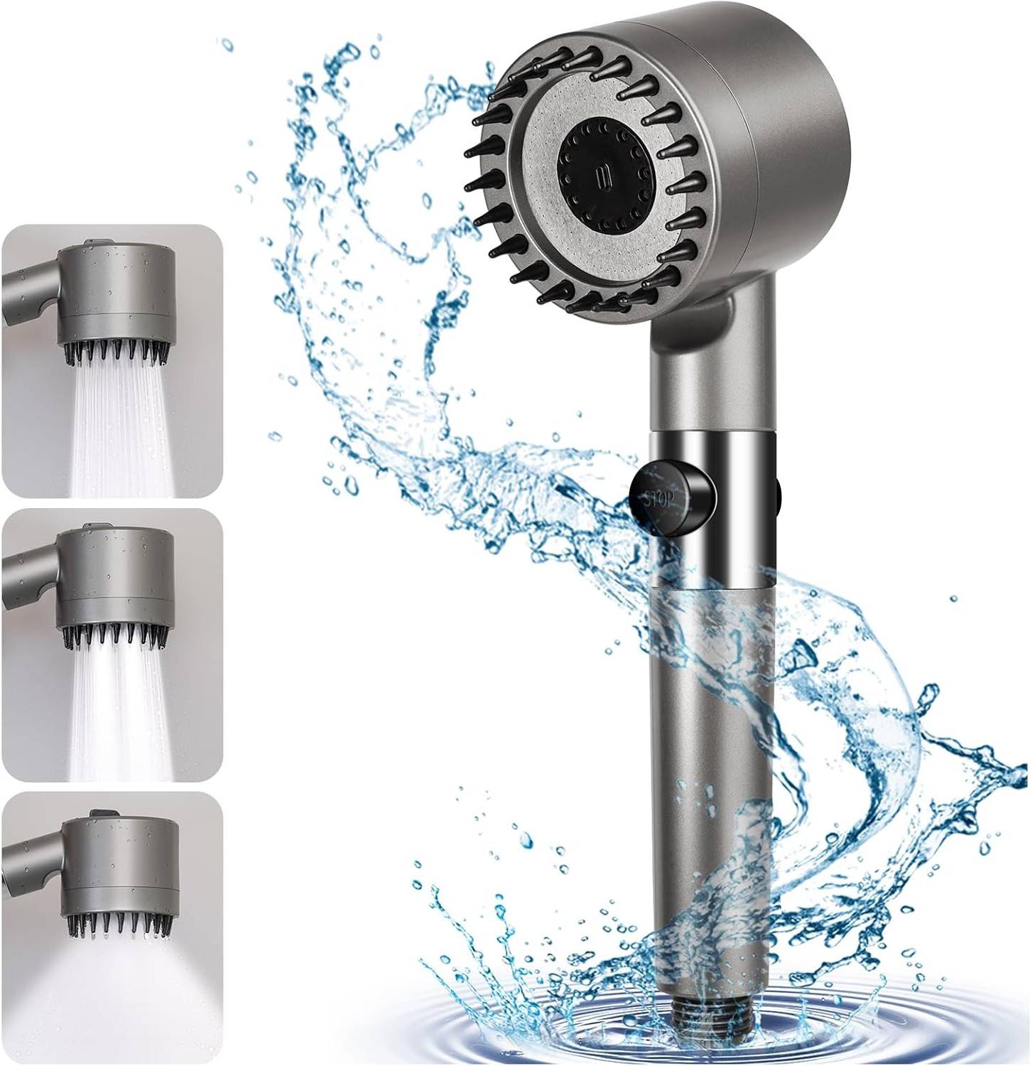Soffione Doccia Anticalcare ad Alta Pressione con Filtro – Effetto Massaggio SPA, Risparmio Acqua