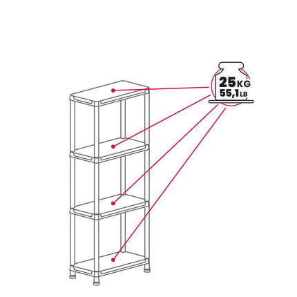 Scaffale in plastica facile TOOMAX da montare SUPER RESISTENTE