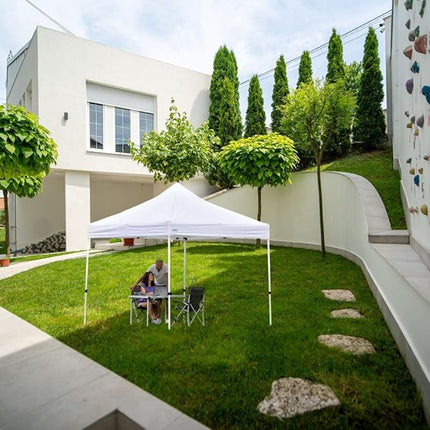 Gazebo Da Esterno Resistente 3X3 MT in PVC Struttura in Metallo richiudibile a fisarmonica Impermeabile