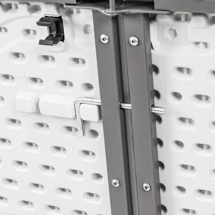 Tavolo Pieghevole Portatile salvaspazio | Tavolo richiudibile | Tavolo da campeggio con Sistema di Blocco di Sicurezza, Fino a 6 Persone - 180x75x74 cm (Bianco)