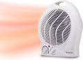 Termoventilatore da Bagno con Termostato Regolabile - Scaldino Elettrico Bagno Basso Consumo, 2000W
