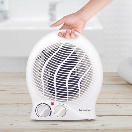 Termoventilatore da Bagno con Termostato Regolabile - Scaldino Elettrico Bagno Basso Consumo, 2000W