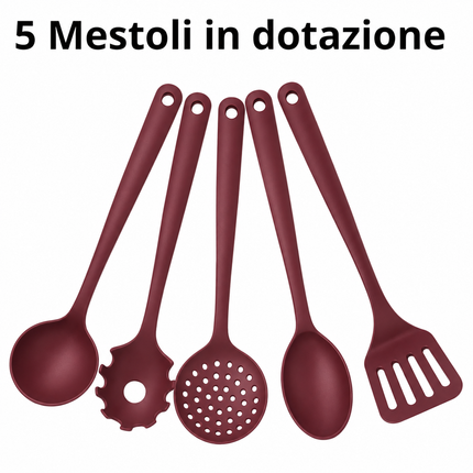 Set di Pentole 23 Pezzi Antiaderente con Coperchi in Vetro – Batteria di Pentole e Padelle con Manici Removibili, Mestoli e Accessori in Silicone – Adatte a Tutti i Piani di Cottura, Induzione Inclusa