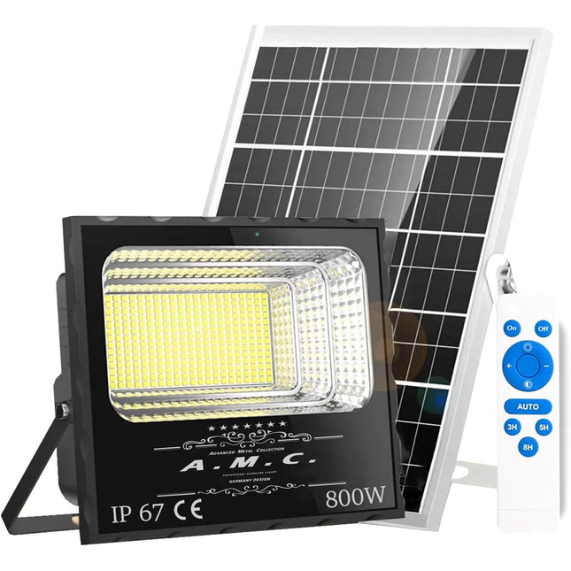 Faro led 300W esterno con pannello solare, angolo di illuminazione 120°, 5 m, isolamento IP67