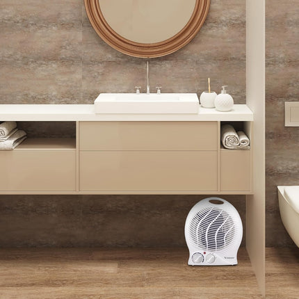 Termoventilatore da Bagno con Termostato Regolabile - Scaldino Elettrico Bagno Basso Consumo, 2000W