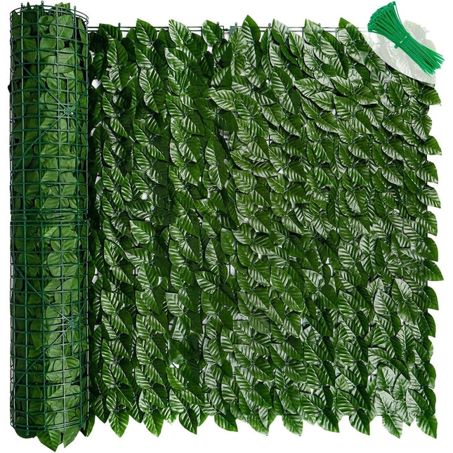 Siepe Finta Per Recinzione,Recinzione Giardino Esterno,Frangivista Balcone, Copri Ringhiera Balcone,Rete Con Foglie Finte