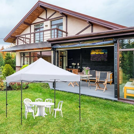Gazebo Da Esterno Resistente 3X3 MT in PVC Struttura in Metallo richiudibile a fisarmonica Impermeabile
