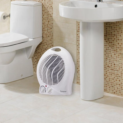 Termoventilatore da Bagno con Termostato Regolabile - Scaldino Elettrico Bagno Basso Consumo, 2000W