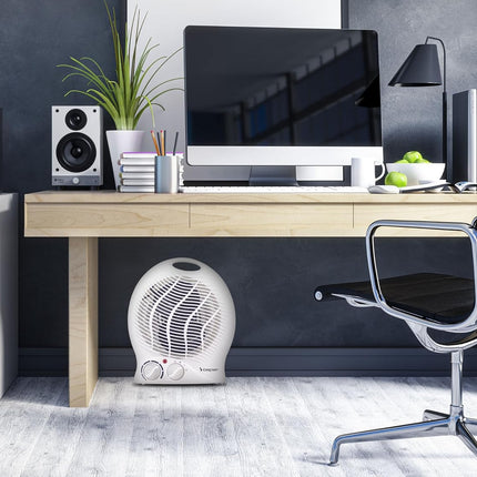 Termoventilatore da Bagno con Termostato Regolabile - Scaldino Elettrico Bagno Basso Consumo, 2000W