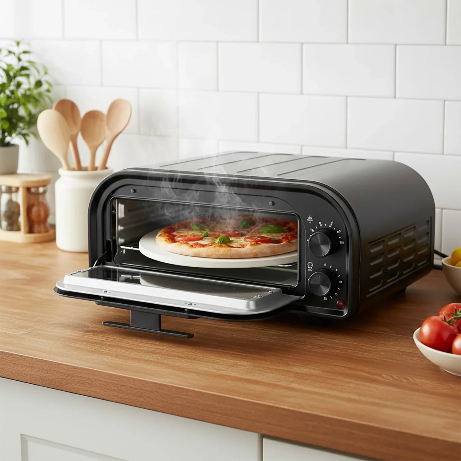 Forno per Pizza PizzaSmart con Pietra Refrattaria 1600 Watt
