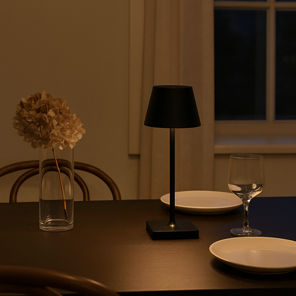 Lampada da Tavolo LED Ricaricabile Senza Fili – Dimmerabile Touch, 2400mAh, 3 Tonalità (2700K-6000K), Design Moderno per Interno ed Esterno, Camera da Letto, Soggiorno, Giardino, IP54