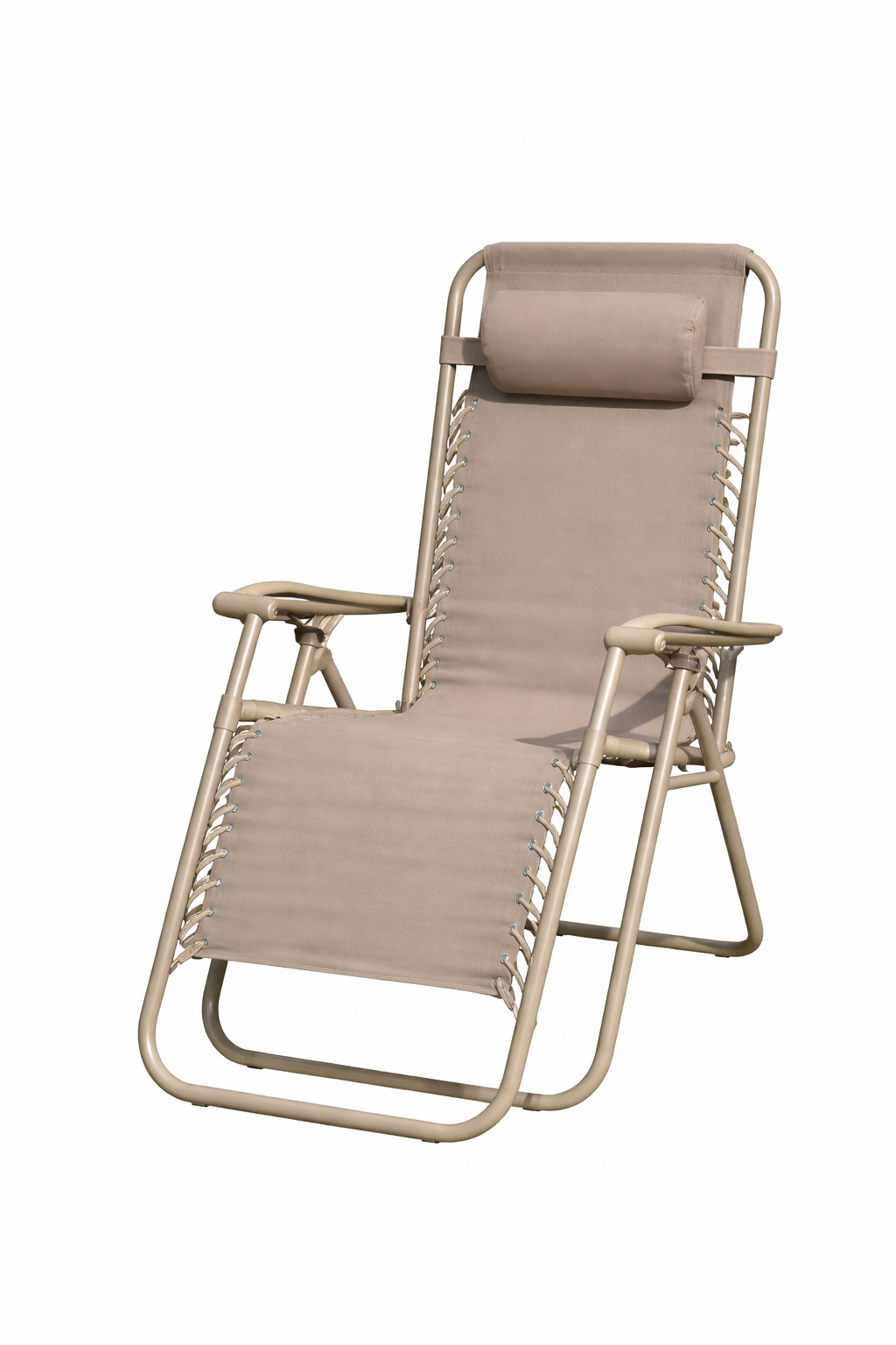 Set 2 Sdraio Relax Zero Gravity Pieghevoli con Cuscino – Poltrone Reclinabili da Giardino, Balcone e Piscina, Struttura in Acciaio, Tessuto Traspirante