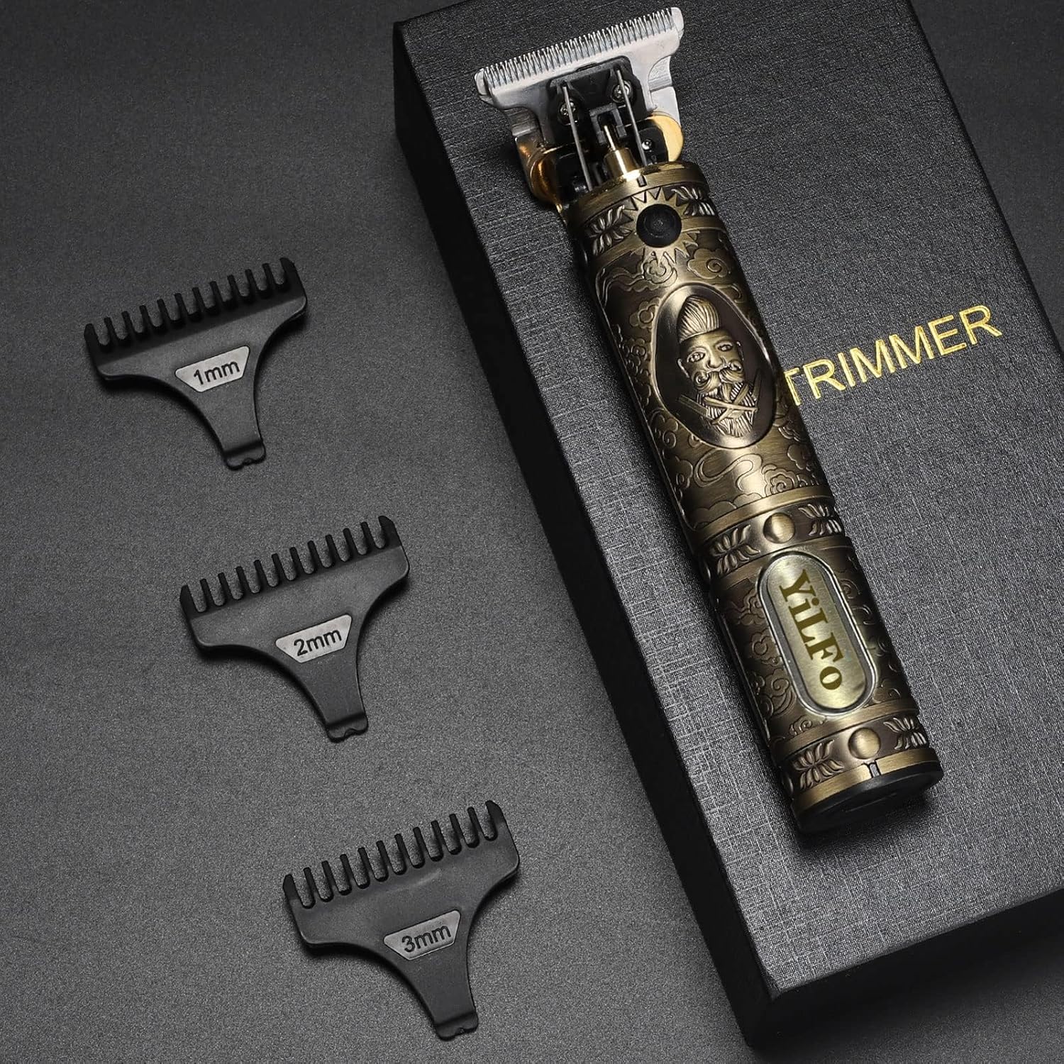Tagliacapelli Uomo Professionale,Macchinetta per Capelli,Rasoio Elettrico Barba, Macchinetta Barba Uomo, Precisione Trimmer, Impermeabile Regolabarba, 3 Pettini Ricarica USB per Uso Domestico