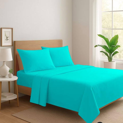 Set Completo Letto Lenzuola in 100% Cotone Tinta Unita Made in Italy Anallergico Completo di Angoli e Federe PaulWilliams
