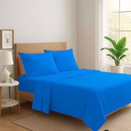 Set Completo Letto Lenzuola in 100% Cotone Tinta Unita Made in Italy Anallergico Completo di Angoli e Federe PaulWilliams