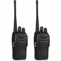 Walkie Talkie Professionali Ricaricabili Set Ricetrasmittenti, Basi di Ricarica, Auricolari, Batteria Li-Ion, Lunga Distanza, Clip da Cintura, Ideali per Escursionismo, Lavoro