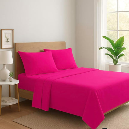 Set Completo Letto Lenzuola in 100% Cotone Tinta Unita Made in Italy Anallergico Completo di Angoli e Federe PaulWilliams
